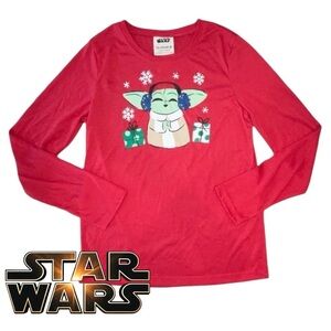 Nwot Star Wars by Munki Munki Size Small Red Long Sleeve Christmas Tee